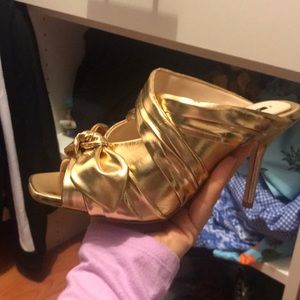 ZARA gold pumps- worn once